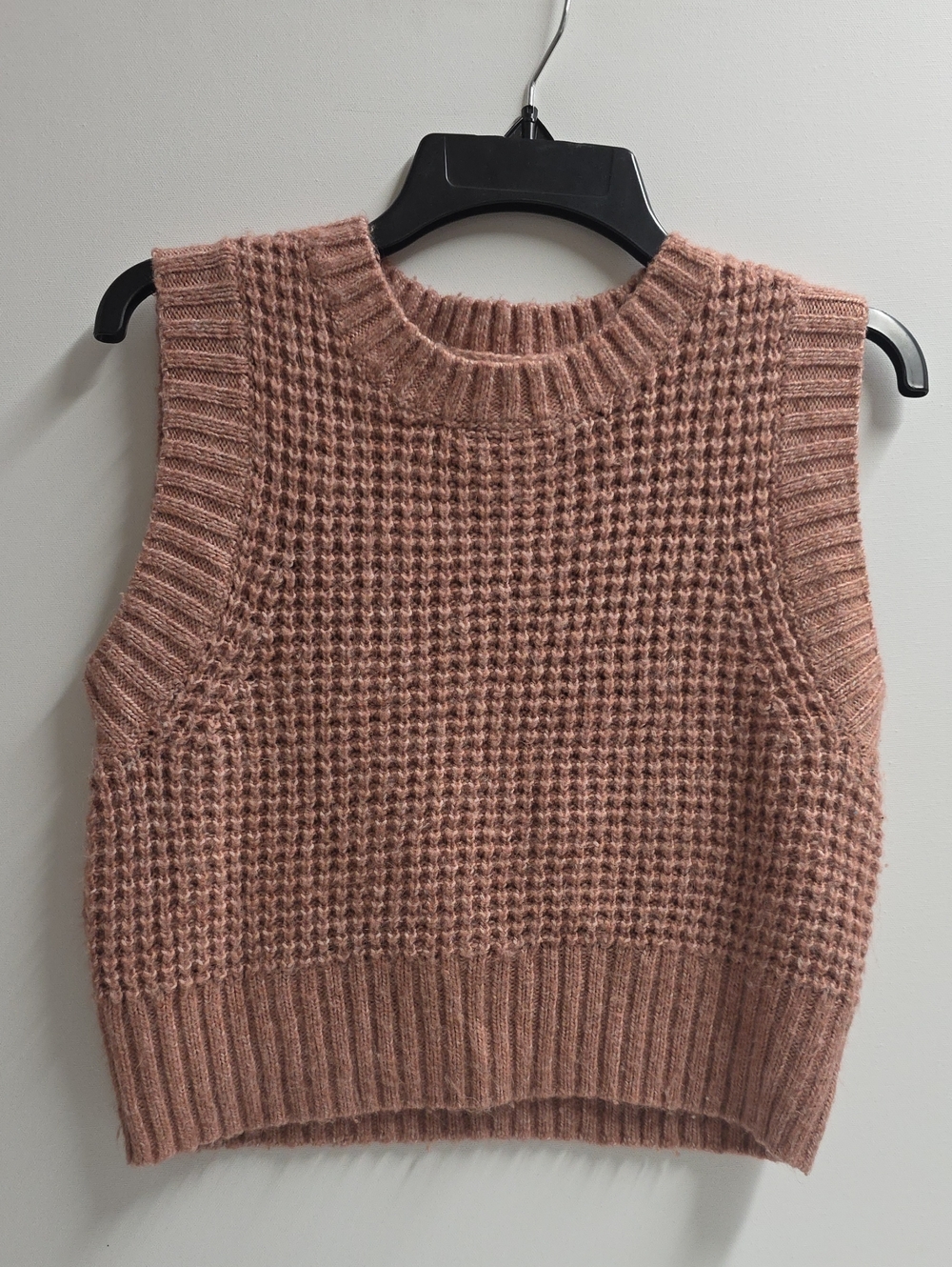 Jessica Simpson Sleeveless Waffle Knit Sweater Vest Pink Size S